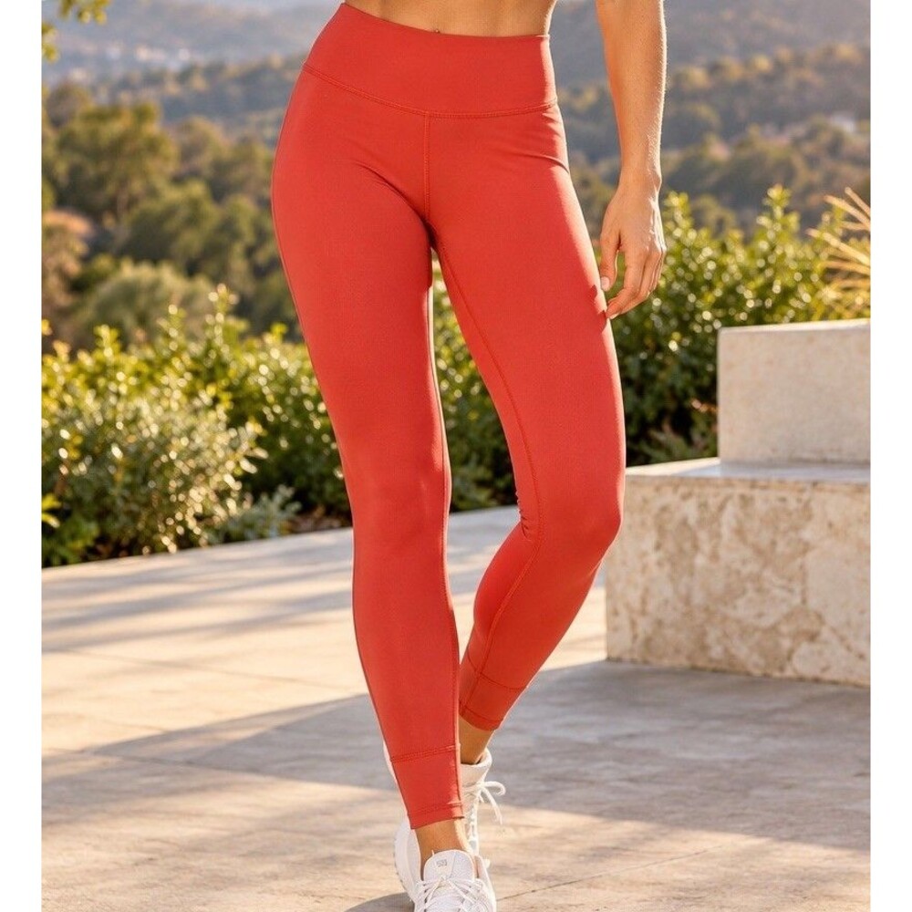 Patagonia capilene base layer leggings girls size 10 Orange Logo EUC